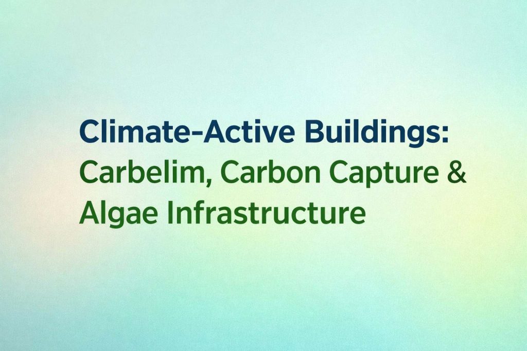 Climate-Active Buildings: Carbelim, Carbon Capture & Algae Infrastructure 1 climate active buildings under 100kb