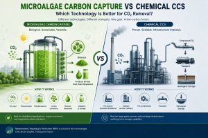 Microalgae carbon capture vs chemical CCS comparison