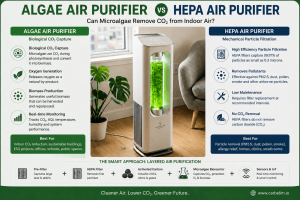 Algae air purifier vs HEPA air purifier for indoor CO₂ reduction