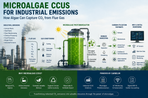 Microalgae CCUS for industrial flue gas CO₂ capture